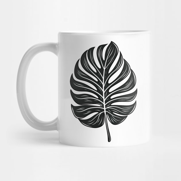 Cool monstera leaf, plant motif by Unelmoija